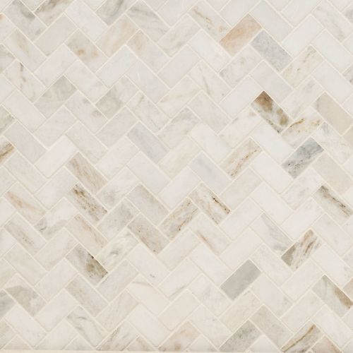 Arabescato Venato White Herringbone view 1