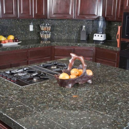 Peacock Green Granite scene 1