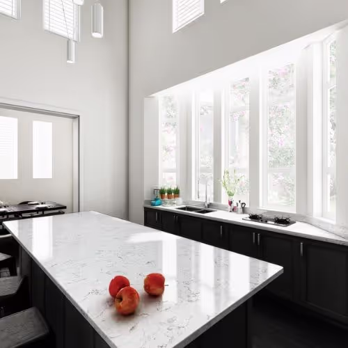 6456Ce4476Abb2Cecafbba1A Pental Quartz Surprise Granite Argento Kitchen Scene countertop sample