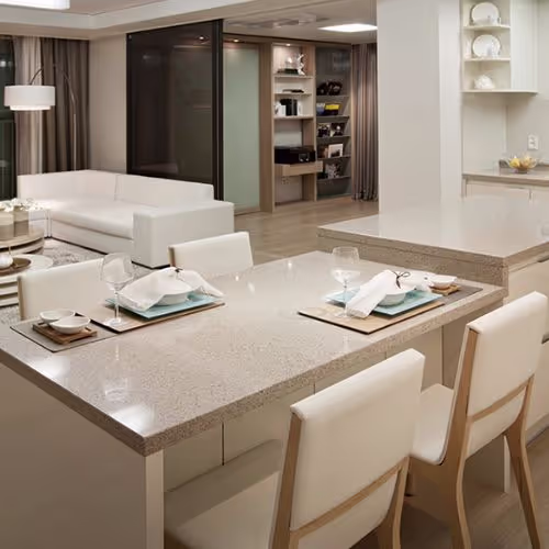 6456Ce4576Abb27A69Fbc5Cb Radianz Quartz Surprise Granite Antigua Beach Kitchen Scene countertop sample