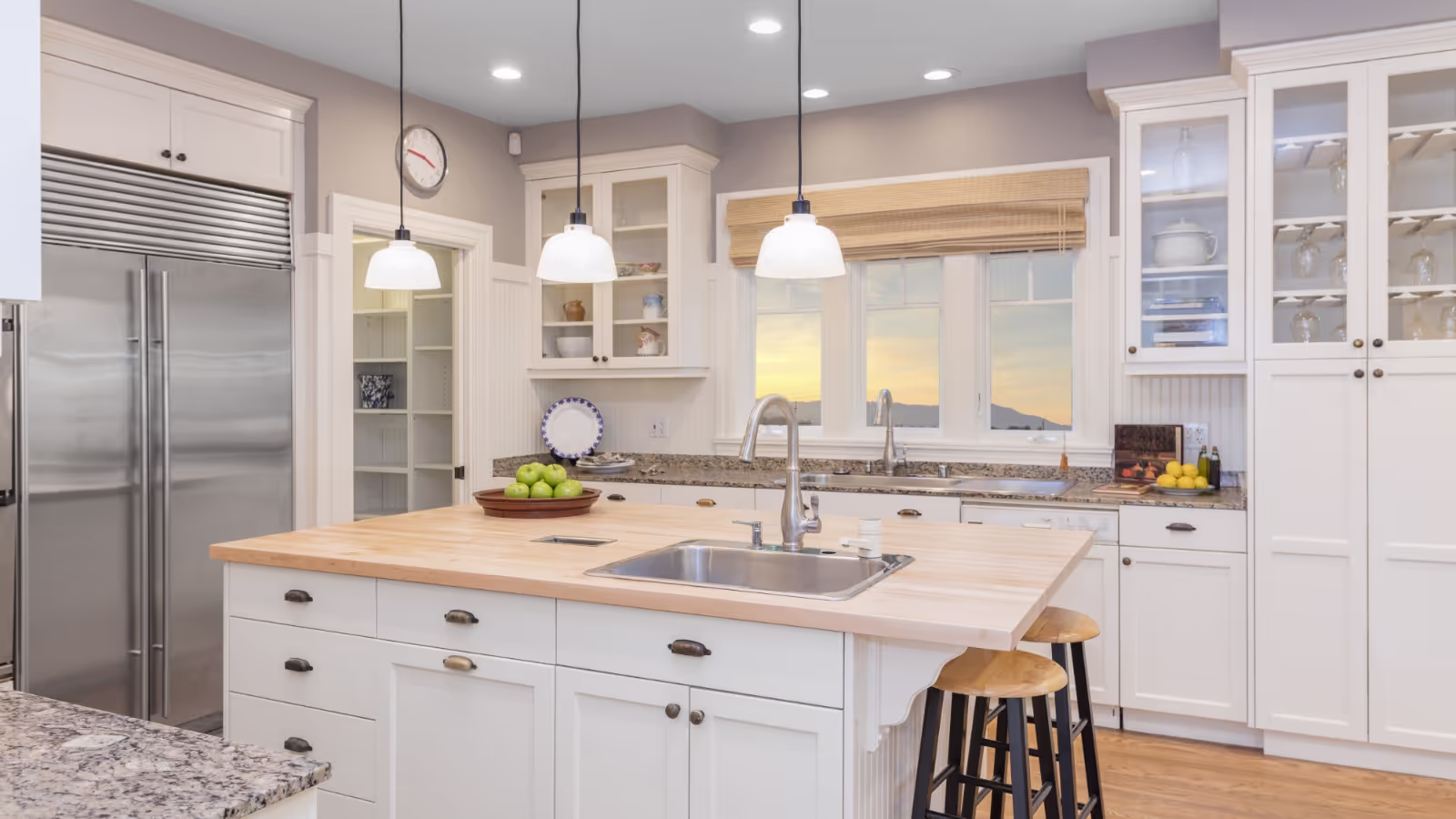 Luxury kitchen Interior with matching cabinets