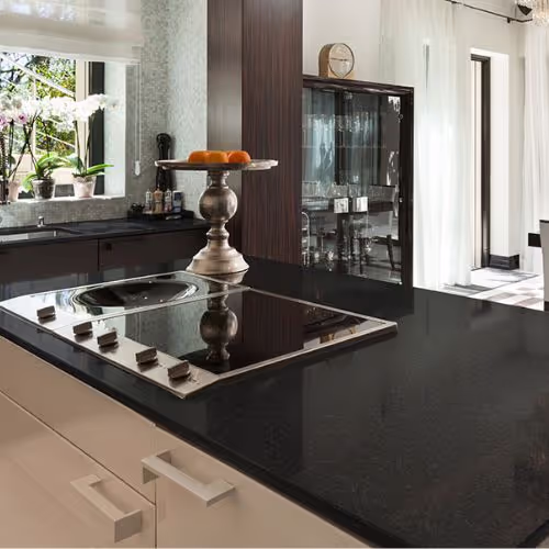 6456Ce4576Abb2Aee5Fbc1B1 Msi Surfaces Surprise Granite Black Pearl Granite Kitchen%20Scene countertop sample