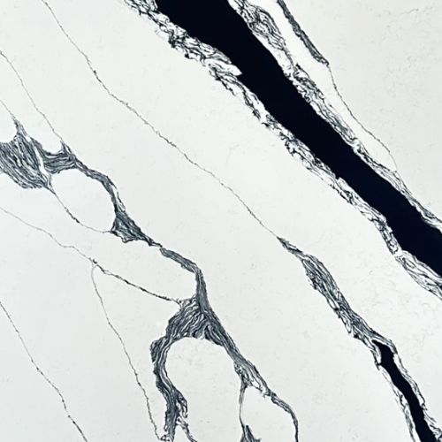 Calacatta Panda White Quartz slab